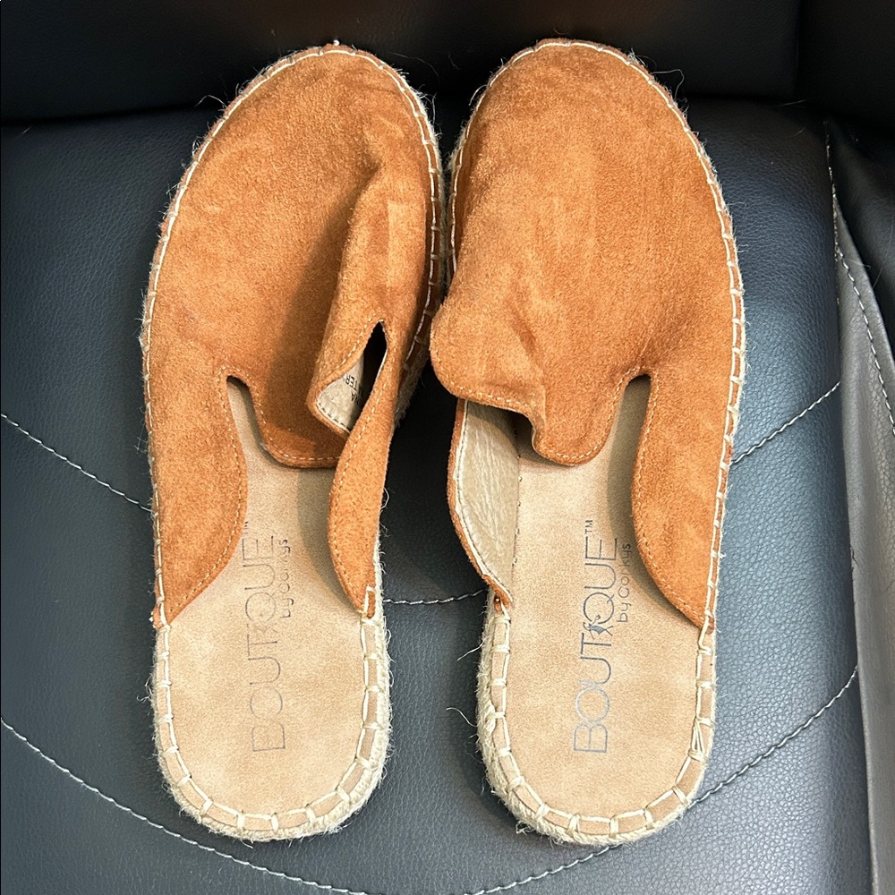 Corky’s Tan Suede Mules
